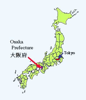 日本地図から見る小学校の位置