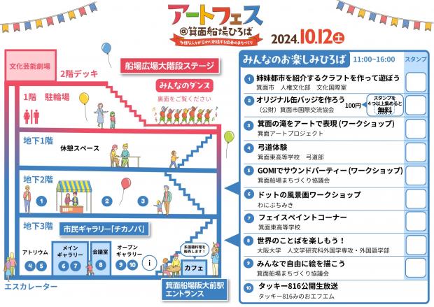 R6アートフェス＠箕面船場ひろば当日配布プログラム