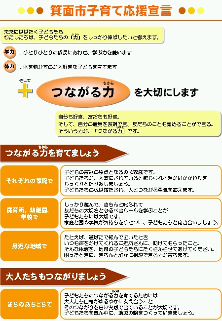 図：「箕面市子育て応援宣言」