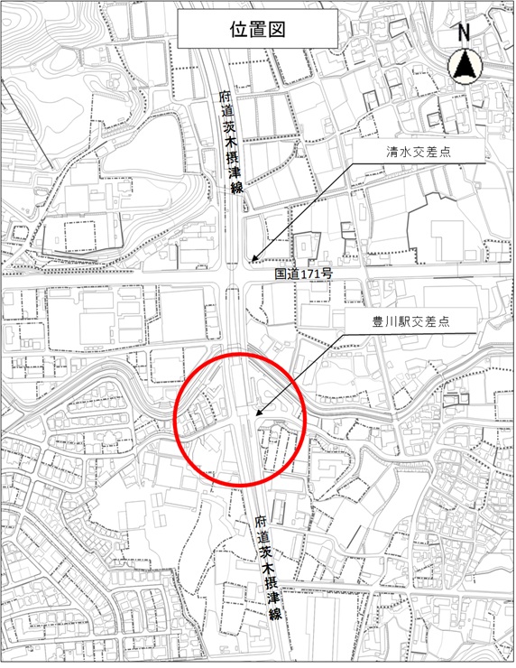豊川駅交差点位置図