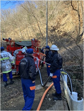 林野火災対策訓練の状況