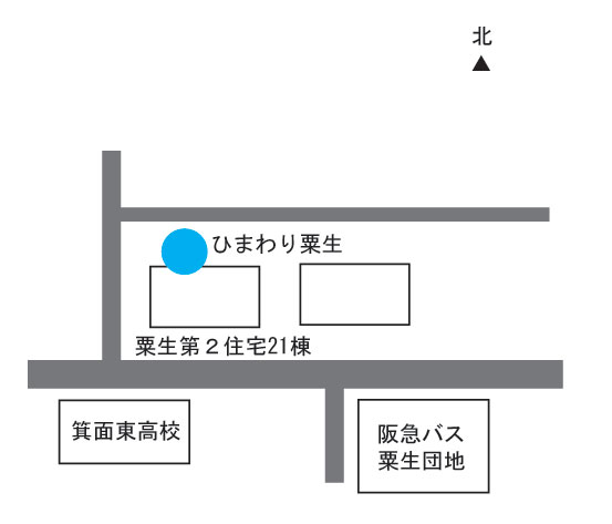 ひまわり粟生の地図