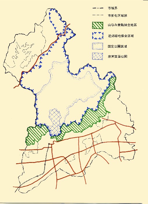 山なみ景観保全地区関係図