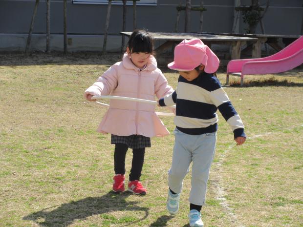 一緒にフープ