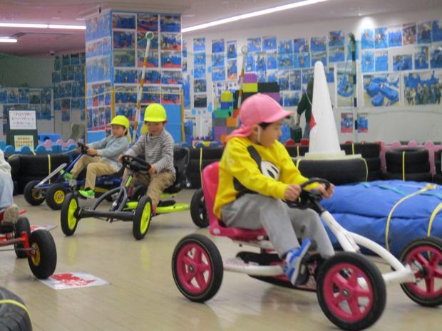 自転車で競争