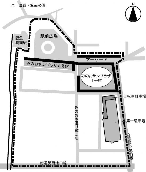 検討対象地区の地図