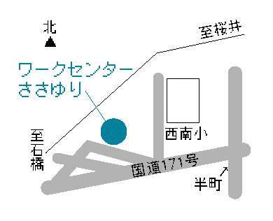 ワークセンターささゆりの地図