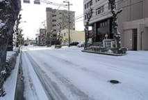 道路が凍結したときの写真